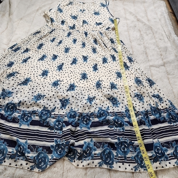 Maison Jules Blue and White Midi Dress - Picture 13 of 16